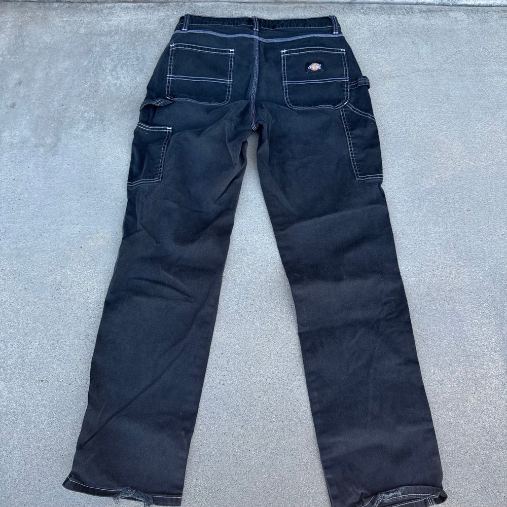 Dickies Women Black Carpenter Pants 27R - Picture 8 of 12